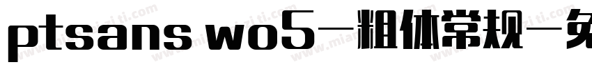 ptsans wo5-粗体常规字体转换